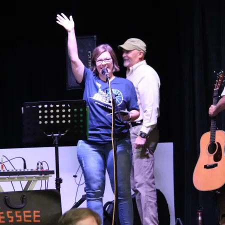 a group of people on a stage