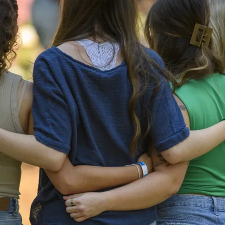 a group of women embracing