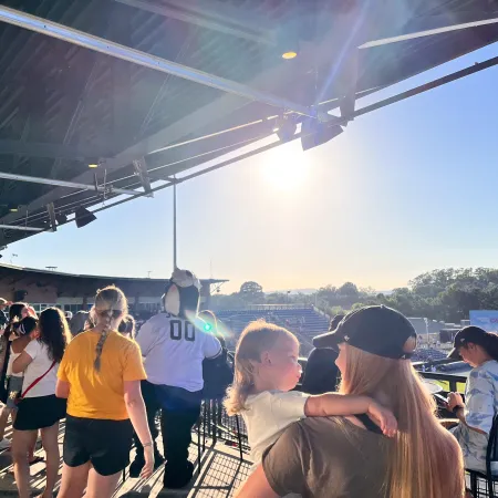 a group of people at a concert