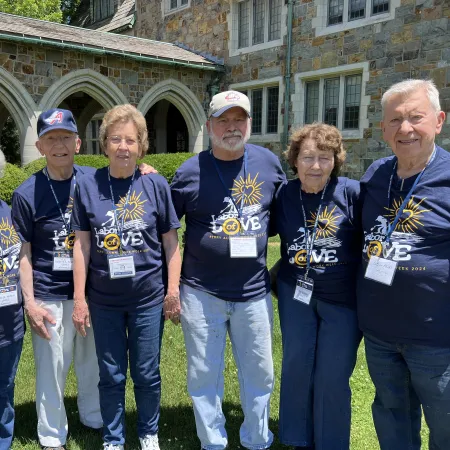 a group of people posing for a photo