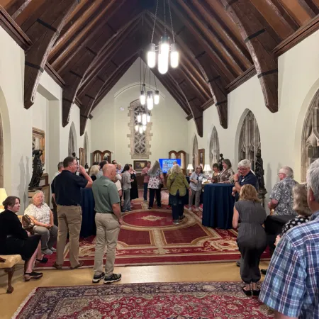 a group of people in a room