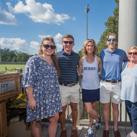 a group of people posing for a photo