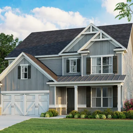 a house with a large front yard
