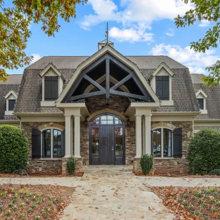 a house with a large front yard