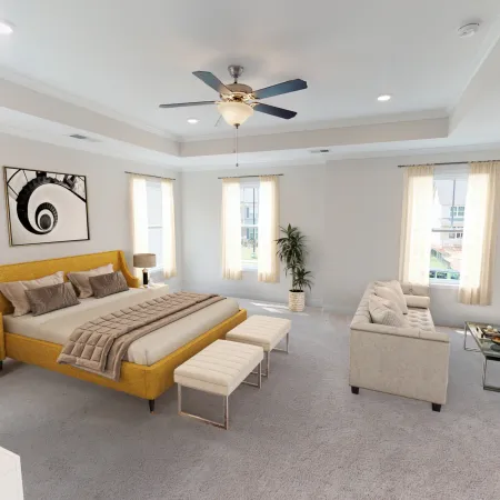 a living room filled with furniture and a flat screen tv