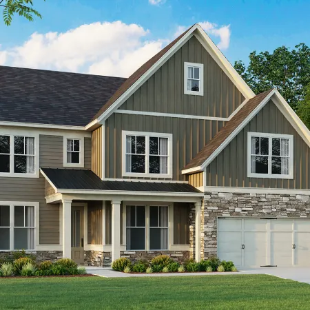 a house with a garage