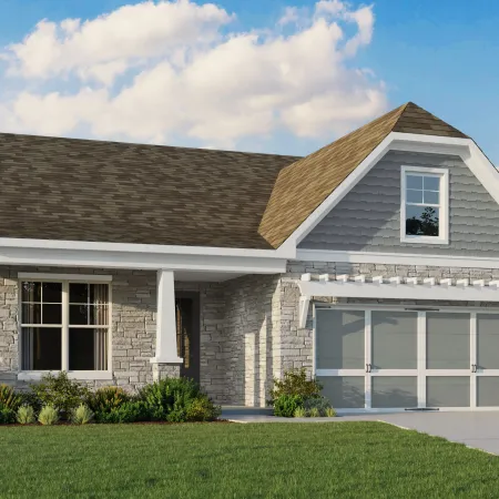 a house with a large front yard