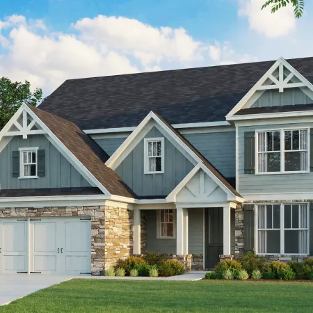 a house with a green lawn