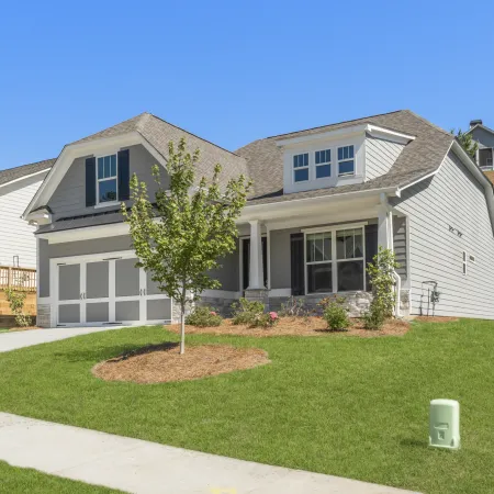 a house with a large front yard