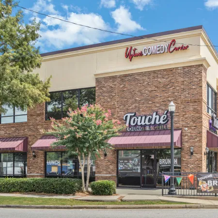 a building with a sign on it