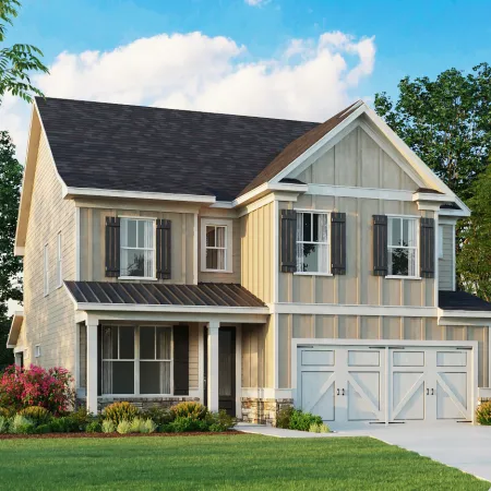 a house with a garage