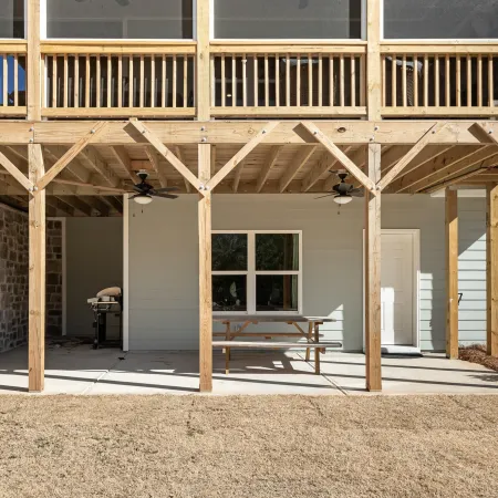 a house with a deck