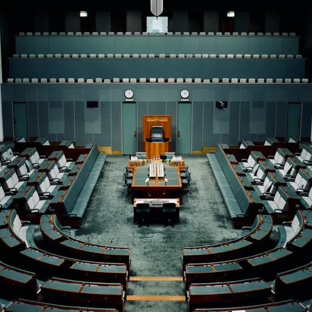 an empty auditorium with a stage