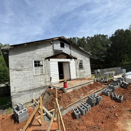 a house being built