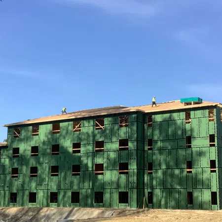 Essayon Construction Group wood framing Crossing Pointe at Christian City Union City GA
