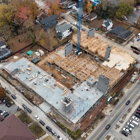 Essayon Construction Group wood framing The Simpson West Historic Vine City Atlanta GA