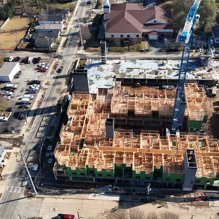 Essayon Construction Group wood framing The Simpson West Historic Vine City Atlanta GA