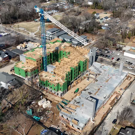Essayon Construction Group wood framing The Simpson West Historic Vine City Atlanta GA