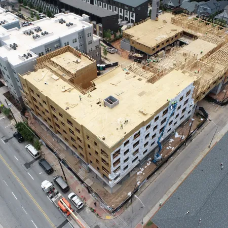 aerial view of a large building