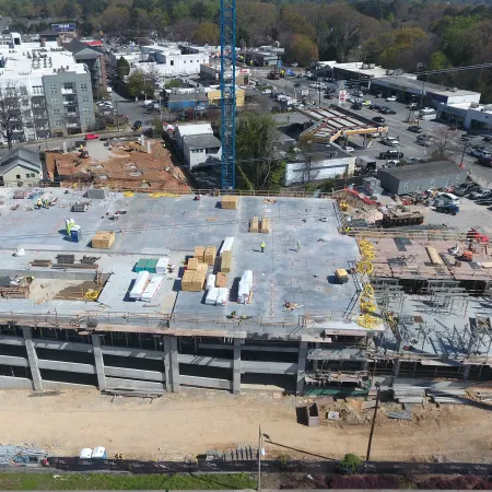 a high angle view of a construction site