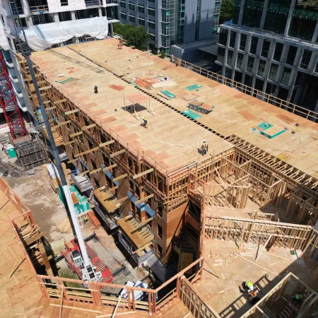 a high angle view of a construction site