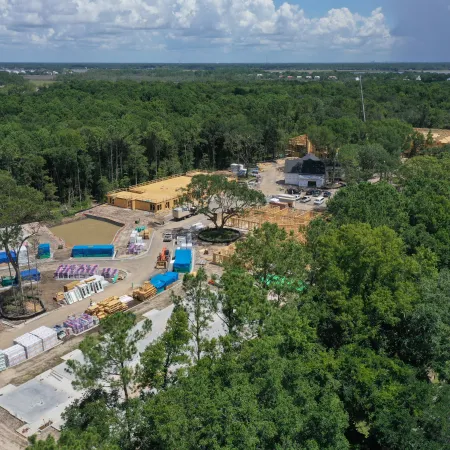 a high angle view of a park