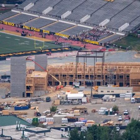 aerial view of a large building