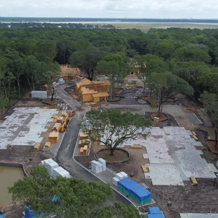 a high angle view of a construction site