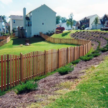 a fenced in garden