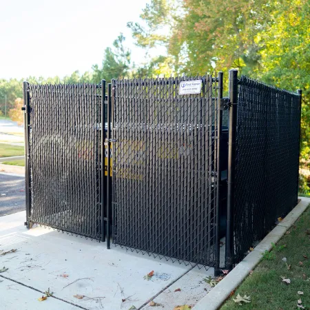 a gate on the side of a road