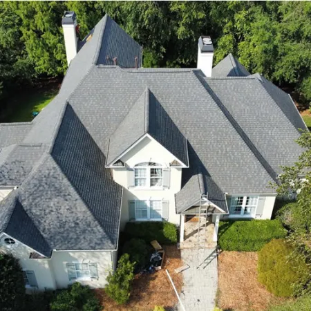 a house with a large yard