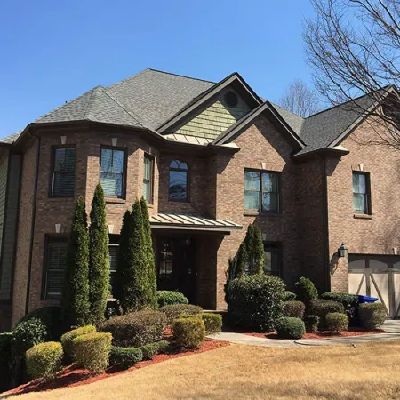 a large brick house