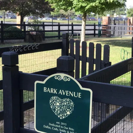 a sign on a fence