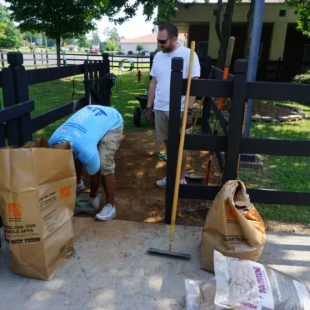 a few men working outside