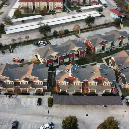 aerial view of a large building