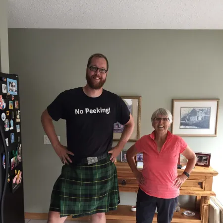 a man and a woman posing for a photo