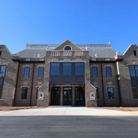 a large brick church building