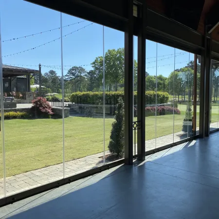 Glass stacking doors from Euro-Wall at the Atlanta Athletic Club