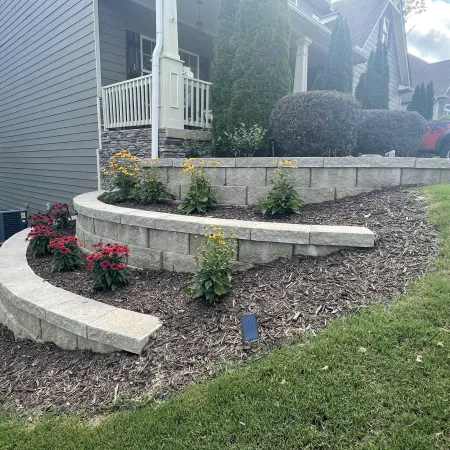 a garden in front of a house