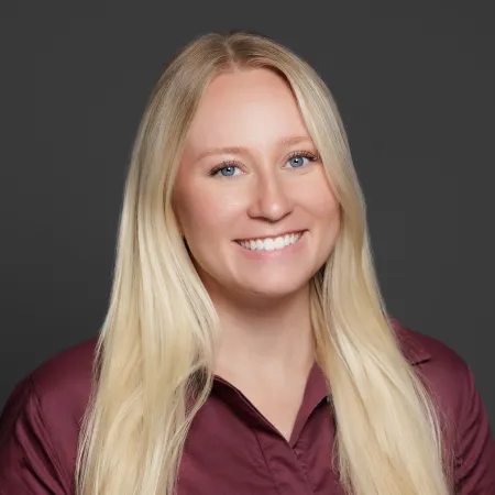 a woman with blonde hair