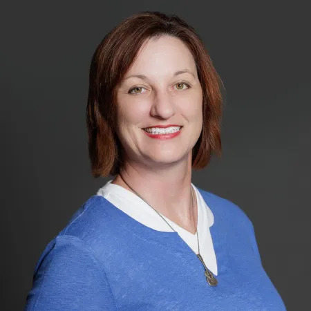 a person in a blue shirt