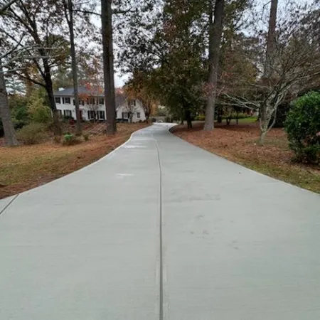 a road with trees on the side