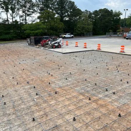 a roof with a car parked on the side