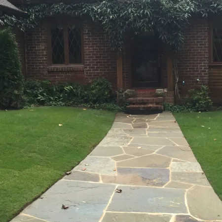 Bluestone entryway with enhanced curb appeal