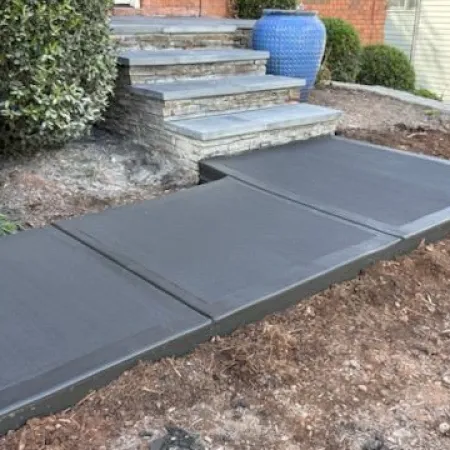 New entry walkway enhancing curb appeal