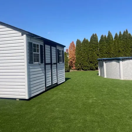 a house with a grass yard