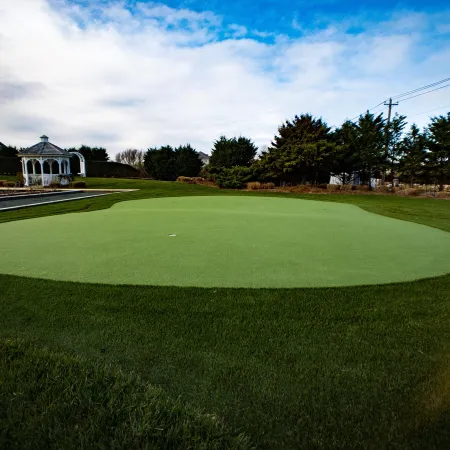a large green golf course