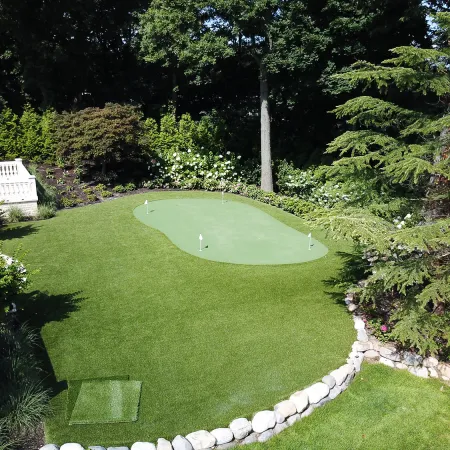 a large green golf course