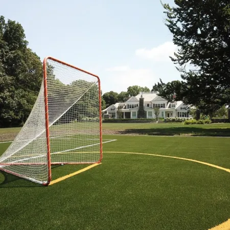 a football goal on a field