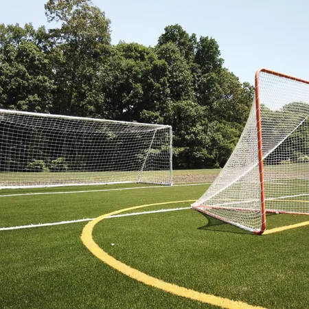 a football goal on a field